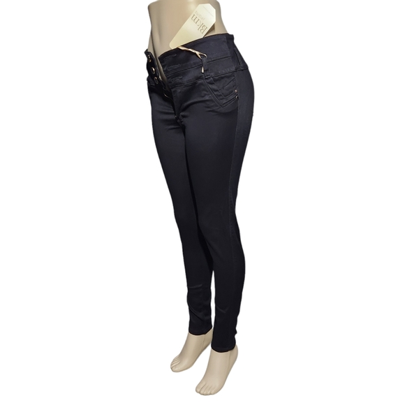 * New* Push Up  High Waist Colombian jeans size 14 black skinny jeans - Picture 5 of 14